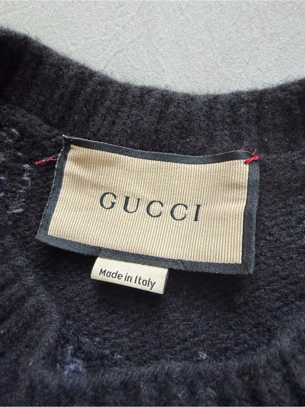 GUCCI Black/Navy/Gray GG Sweater